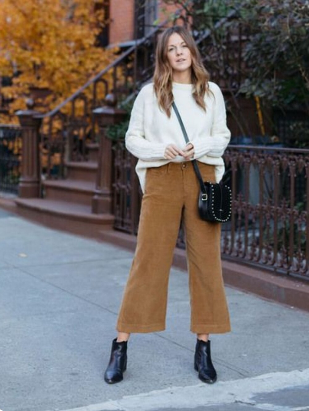 Style & Co Brown Cropped Corduroy Pants Size 10 Button Fly